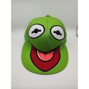 Kermit the Frog Hat Green Fitted Style  Baseball Cap Muppets Jim Henson